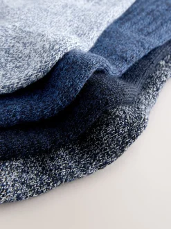 Bleu torsadé - Lot de chaussettes épaisses brodées 4