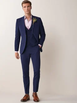 bleu vif - Coupe sur mesure - Veste de costume à deux boutons