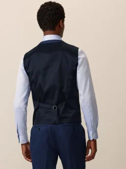 bleu vif - Gilet de costume texturé