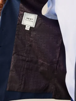 bleu vif - Gilet de costume texturé