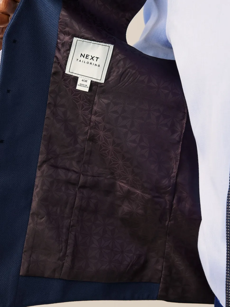 bleu vif - Gilet de costume texturé