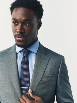 bleu vif - Lot de 2 cravates clip texturées