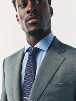 bleu vif - Lot de 2 cravates clip texturées