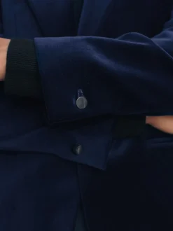 bleu vif - Reiss Apsara Blazer en velours à boutonnage simple habillé