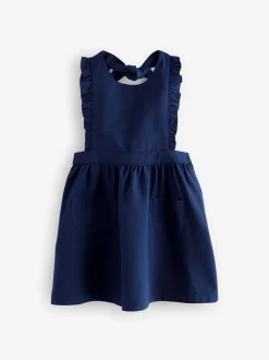 bleu vif - Robe d'école Volants Detail Pinafore (3-14yrs)
