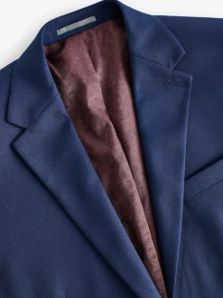 bleu vif - Slim Fit (Slim Fit) - Veste de costume texturée