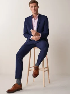 bleu vif - Slim Fit (Slim Fit) - Veste de costume à deux boutons