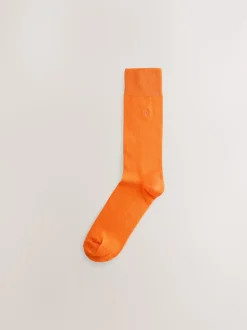 Bleu vif/vert/rouge - Lot de 8 - Chaussettes fraîches brodées durables