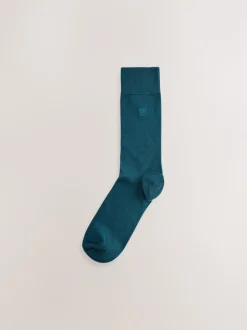 Bleu vif/vert/rouge - Lot de 8 - Chaussettes fraîches brodées durables
