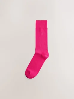 Bleu vif/vert/rouge - Lot de 8 - Chaussettes fraîches brodées durables