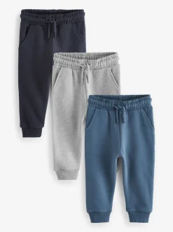 Bleu/anthracite/noir - Lot de 3 joggings Soft Touch (3mois-7ans)