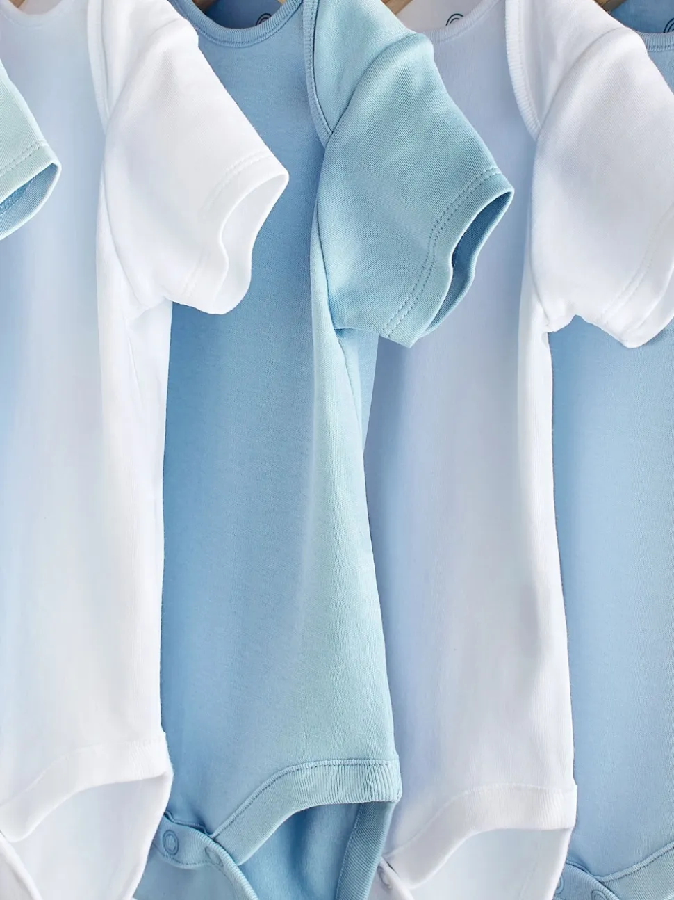 Bleu/Blanc - Bodys unis pour bébé