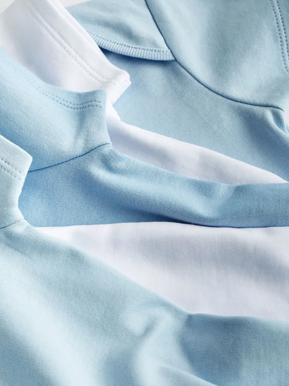 Bleu/Blanc - Bodys unis pour bébé