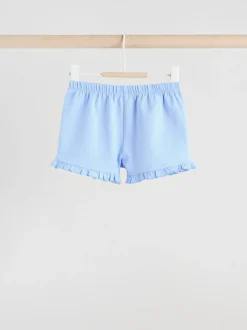Bleu/blanc à fleurs - Ensemble t-shirt et short à volants bébé 6 pièces (0mois-2ans)