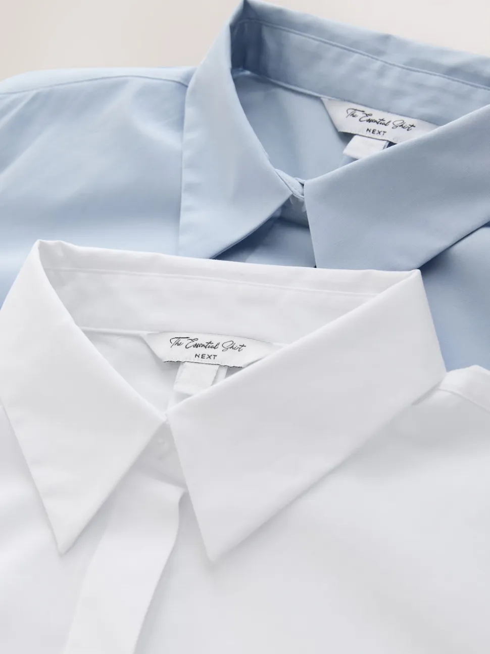 Bleu/Blanc - Lot de 2 chemises ajustées extensibles indispensables à manches longues