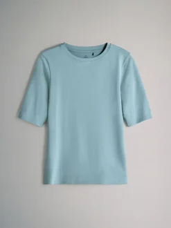 Bleu/bleu clair/Crème/Blanc - The Set lot de 4 t-shirts à manches mi-longues à col rond