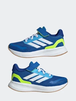 Bleu/citron vert - adidas Baskets de course Runfalcon 5 à lacets élastiques pour enfant