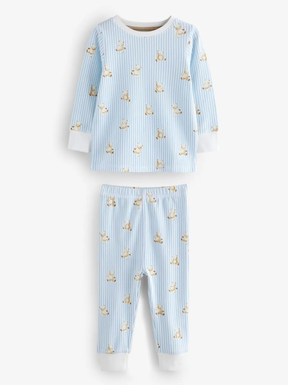 Bleu/écru bébé ours - Lot de 3 pyjamas Snuggle (9mois-6ans)