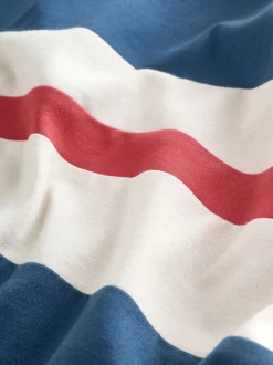 Bleu/Ecru - T-shirt Manches courtes coloré (3-16ans)