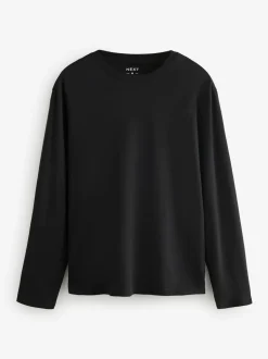 Bleu/Grey/Neutre - Ajustement régulier - T-shirt à coupe classique à manches longues en coton 100 %, lot de 5