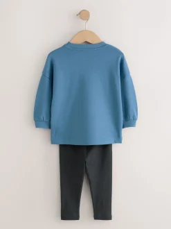 Bleu/Grège/Vert - Ensemble haut et legging à manches longues Lot de 3 (3mois7ans)
