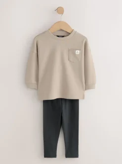 Bleu/Grège/Vert - Ensemble haut et legging à manches longues Lot de 3 (3mois7ans)