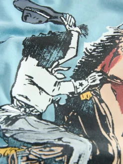 Bleu/Gris - Ensemble pyjama Terry Urban en jersey à manches courtes