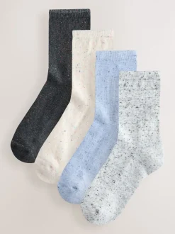 Bleu/Gris - Paquet de chaussettes à semelles coussinées de Neppy 4