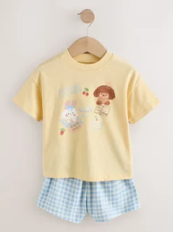 Bleu/Jaune - Ensemble haut et short Lot de 2 (3mois à7ans)