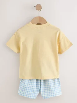 Bleu/Jaune - Ensemble haut et short Lot de 2 (3mois à7ans)
