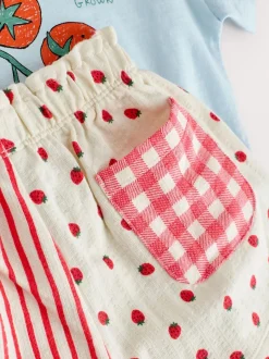 Bleu/Jaune - Ensemble haut et short Lot de 2 (3mois à7ans)