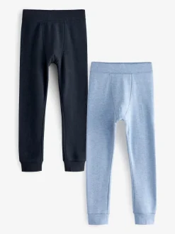 Bleu/Marine - Lot de 2 leggings thermiques (2-16ans)