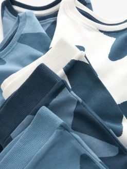 Bleu/Marine - Lot de 3 pyjamas Snuggle (9mois-10ans)