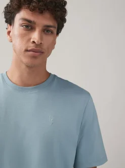 Bleu/Marine/Blanc/Acier - Ajustement régulier - T-shirt 4 Pack