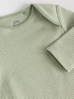 Bleu/marron - Lot de 5 bodys à manches longues pour bébé