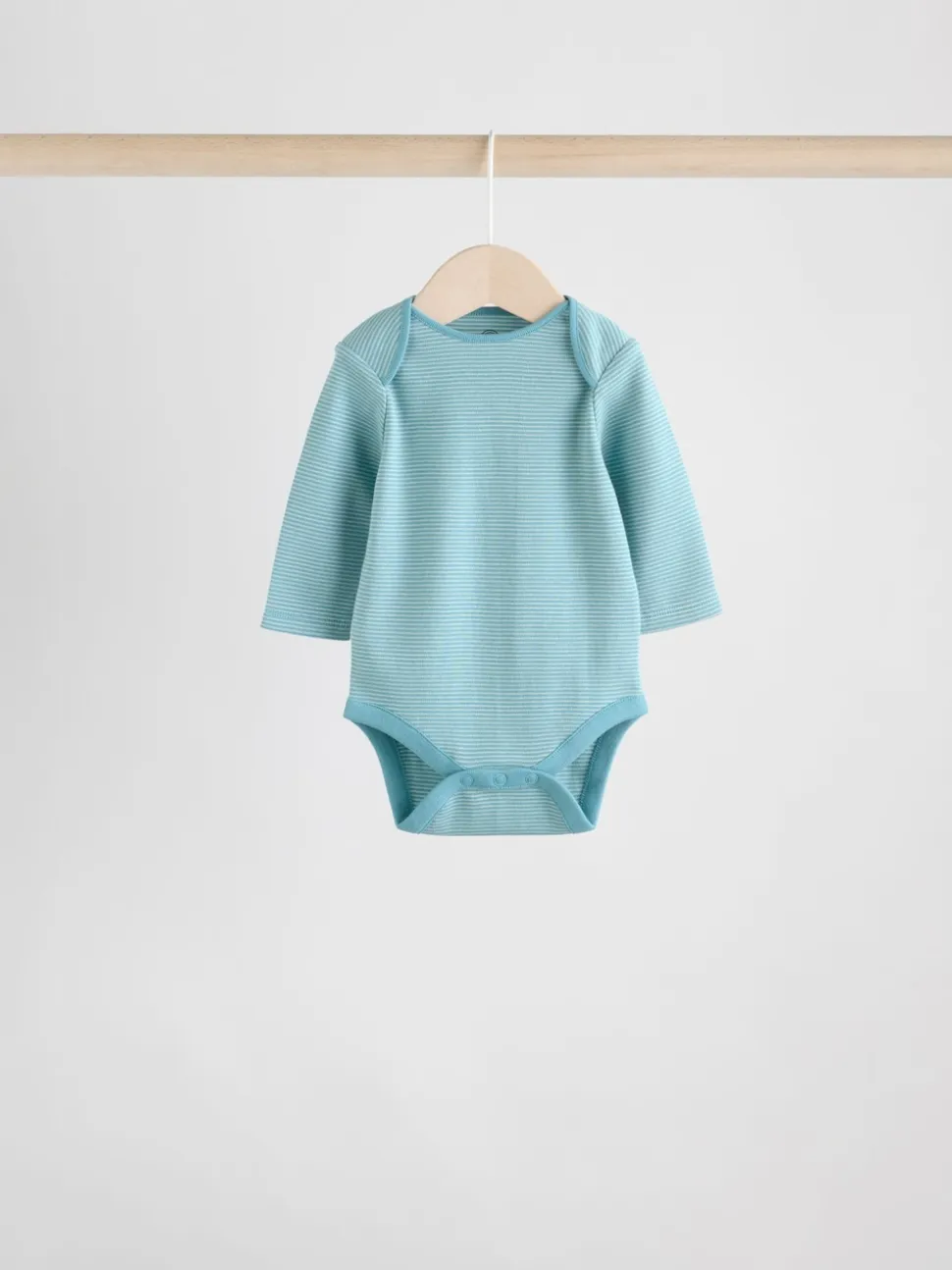 Bleu/marron - Lot de 5 bodys à manches longues pour bébé