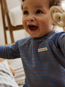 Bleu/marron Bear Hugs Slogan Borg - Ensemble Gilet et Leggings bébé (0mois-2ans)