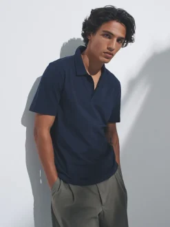 Bleu/Marron/Blanc bleu marine - The Set lot 3 polos en jersey de coton à manches courtes