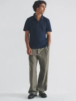 Bleu/Marron/Blanc bleu marine - The Set lot 3 polos en jersey de coton à manches courtes