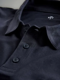 Bleu/Marron/Blanc bleu marine - The Set lot 3 polos en jersey de coton à manches courtes