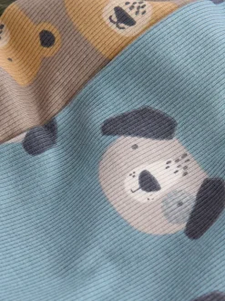 Bleu/Marron/Kaki Vert Animal - Lot de 3 pyjamas Snuggle (9mois-8ans)