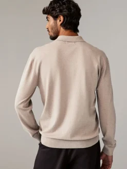 Bleu/neutre bleu marine - Manches longues Polos en tricot 2 Lot