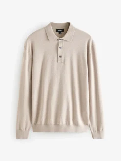 Bleu/neutre bleu marine - Manches longues Polos en tricot 2 Lot