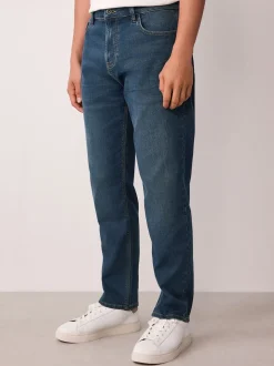 Bleu/Noir - Coupe fuselée régulière - Jeans stretch de confort