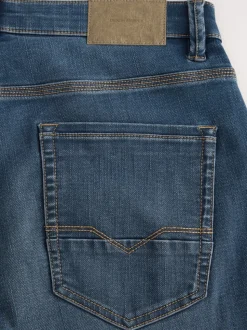 Bleu/Noir - Coupe fuselée régulière - Jeans stretch de confort