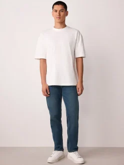 Bleu/Noir - Coupe fuselée régulière - Jeans stretch de confort