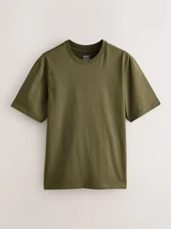 Bleu/Noir/Orange/Vert/Gris/Blanc écru - Ajustement régulier - Lot de t-shirts essentiels en coton 6