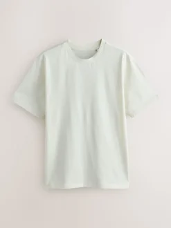 Bleu/Noir/Orange/Vert/Gris/Blanc écru - Ajustement régulier - Lot de t-shirts essentiels en coton 6