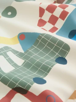 Bleu/Rouge Transport - Bavoir à manches de sevrage et d’alimentation