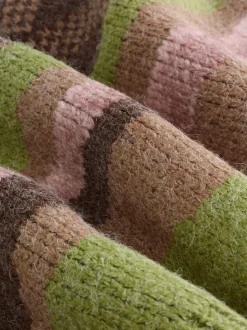 Bleu/vert - Cardigan zippé scène paysage